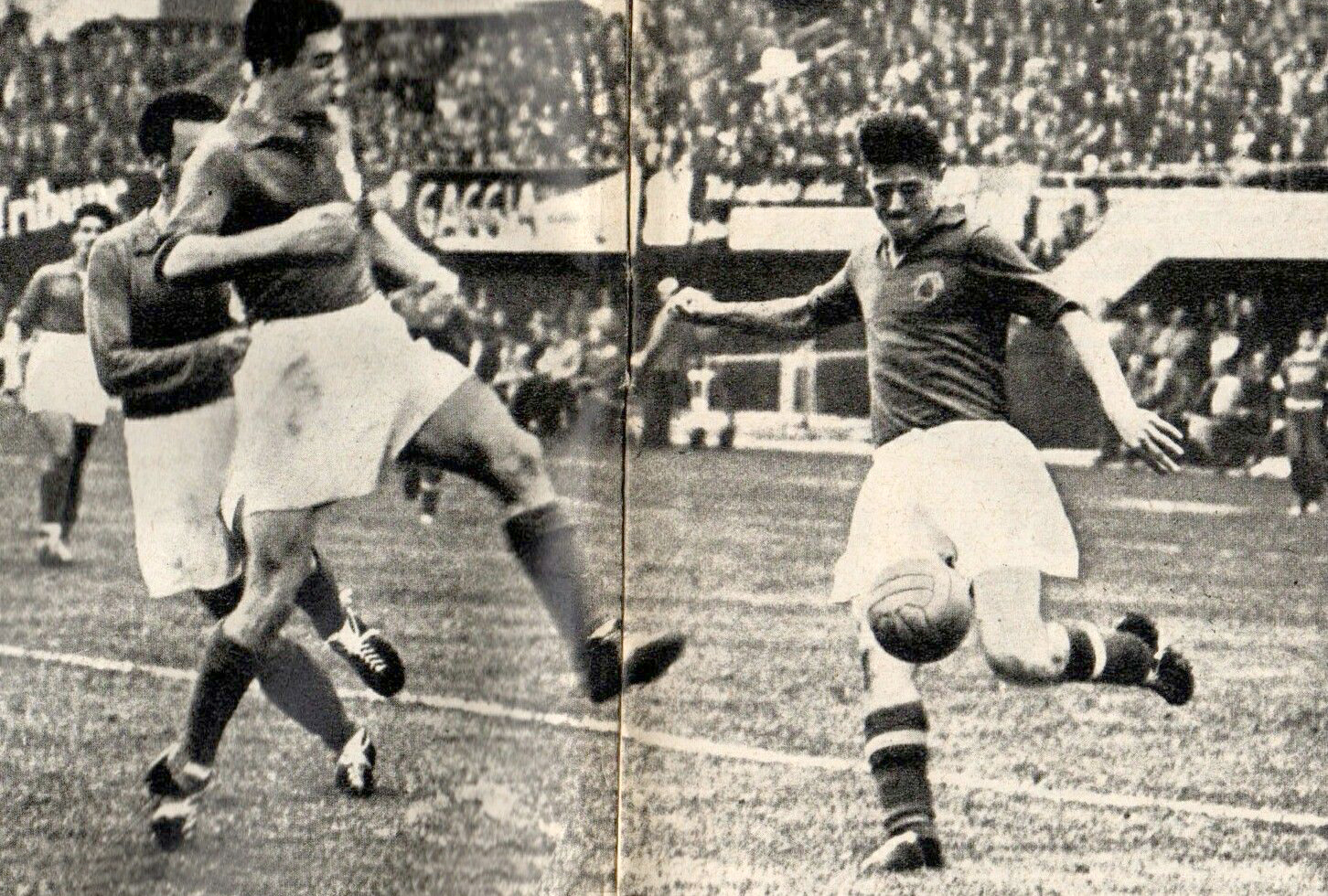 1954 yug vs fra 1o jogo de Copa pela TV