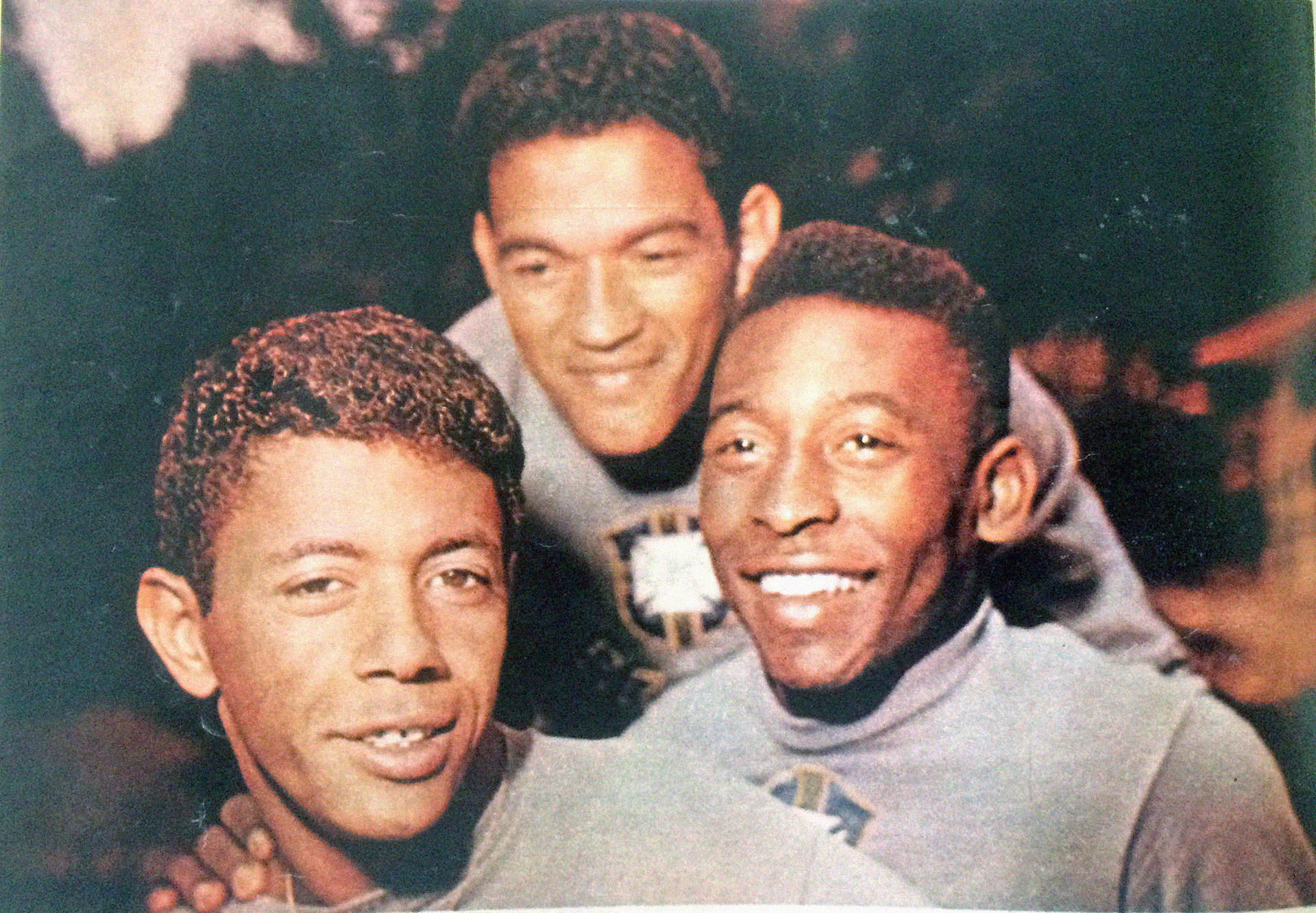 O trio Garrincha, Amarildo e Pelé no Chile